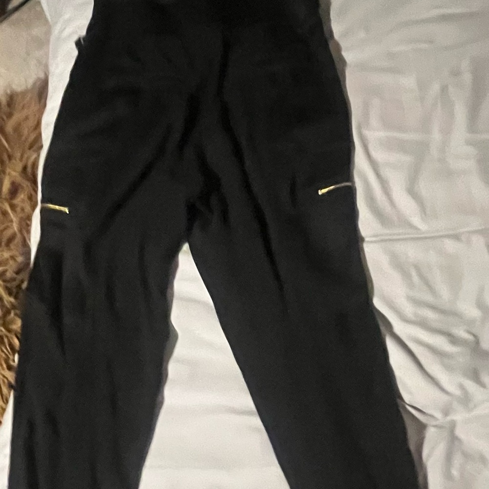 Jason Wu Black Sheer Utility Jumpsuit XS (US 2) Gold Zip Detail - Picture 14 of 16